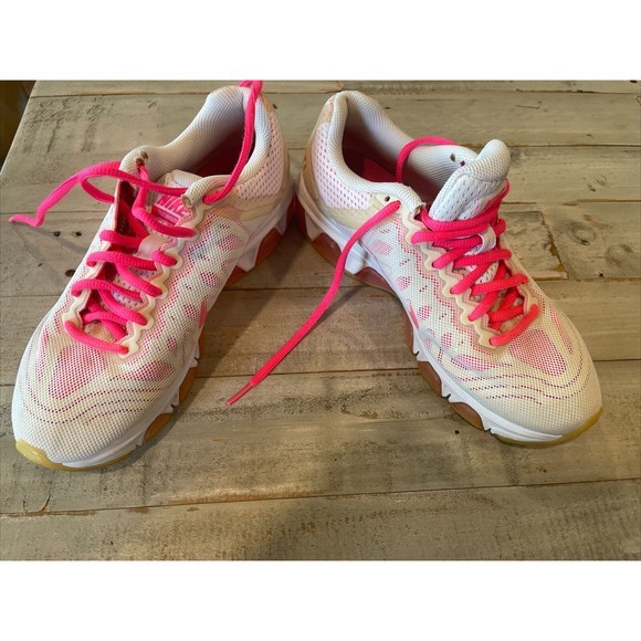 Nike Shoes - Nike Tailwind 7 Air Max Women's Sz 8 White Pink Sneaker Running Shoes 683635-116